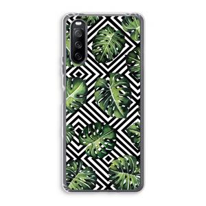 CaseCompany Geometrische jungle: Sony Xperia 10 III Transparant Hoesje