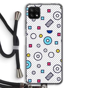 CaseCompany 8-bit N°9: Samsung Galaxy A22 5G Transparant Hoesje met koord