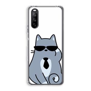 CaseCompany Cool cat: Sony Xperia 10 III Transparant Hoesje