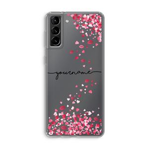 CaseCompany Hartjes en kusjes: Samsung Galaxy S21 Plus Transparant Hoesje