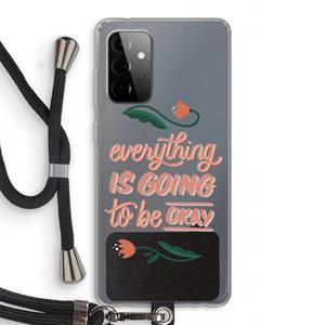CaseCompany Optimistic flower girl: Samsung Galaxy A72 5G Transparant Hoesje met koord