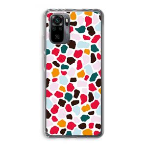 CaseCompany Colored Giraffe: Xiaomi Redmi Note 10 Pro Transparant Hoesje