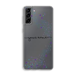 CaseCompany Sterren: Samsung Galaxy S21 Plus Transparant Hoesje
