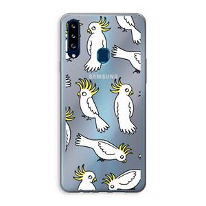 CaseCompany Papegaai: Samsung Galaxy A20s Transparant Hoesje
