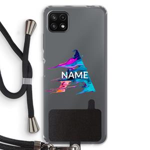 CaseCompany Abstract Spectrum: Samsung Galaxy A22 5G Transparant Hoesje met koord