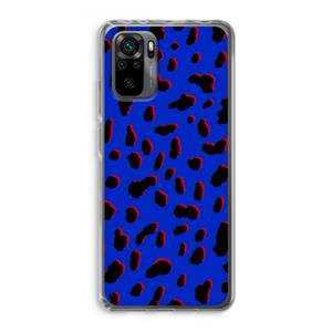 CaseCompany Blue Leopard: Xiaomi Redmi Note 10 Pro Transparant Hoesje