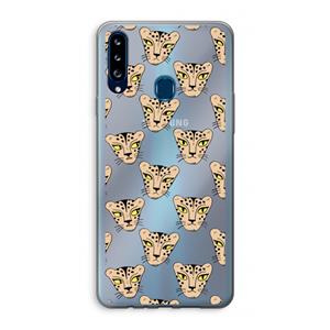 CaseCompany Tijger: Samsung Galaxy A20s Transparant Hoesje