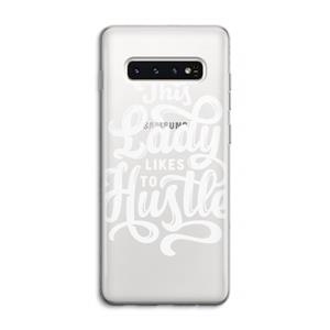 CaseCompany Hustle Lady: Samsung Galaxy S10 4G Transparant Hoesje