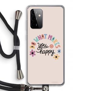 CaseCompany Happy days: Samsung Galaxy A72 5G Transparant Hoesje met koord