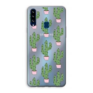 Cactus Lover: Samsung Galaxy A20s Transparant Hoesje