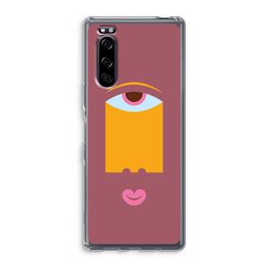 CaseCompany Mono V: Sony Xperia 5 Transparant Hoesje