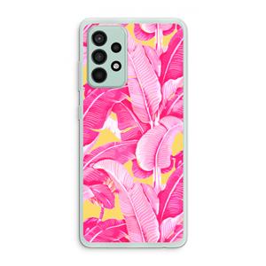 CaseCompany Pink Banana: Samsung Galaxy A52s 5G Transparant Hoesje