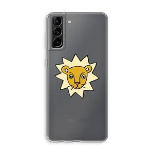 CaseCompany Kleine leeuw: Samsung Galaxy S21 Plus Transparant Hoesje