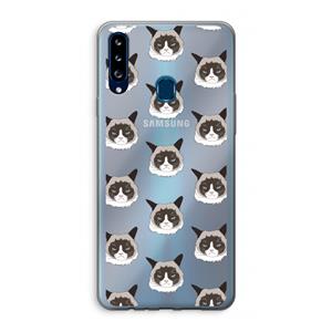 CaseCompany It's a Purrr Case: Samsung Galaxy A20s Transparant Hoesje