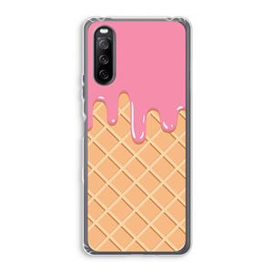 CaseCompany Ice cream: Sony Xperia 10 III Transparant Hoesje