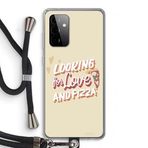 CaseCompany Pizza is the answer: Samsung Galaxy A72 5G Transparant Hoesje met koord