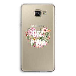 CaseCompany GRL PWR Flower: Samsung Galaxy A5 (2016) Transparant Hoesje