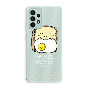 CaseCompany Sleep All Day: Samsung Galaxy A52s 5G Transparant Hoesje