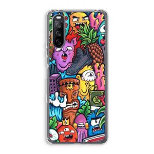 CaseCompany Vexx Mixtape: Sony Xperia 10 III Transparant Hoesje