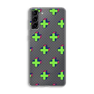 CaseCompany 8-bit N°10: Samsung Galaxy S21 Plus Transparant Hoesje