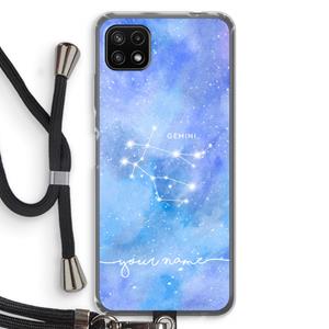 CaseCompany Sterrenbeeld - Licht: Samsung Galaxy A22 5G Transparant Hoesje met koord
