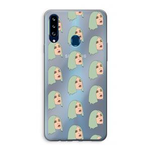CaseCompany King Kylie: Samsung Galaxy A20s Transparant Hoesje