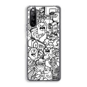 CaseCompany Vexx City #2: Sony Xperia 10 III Transparant Hoesje