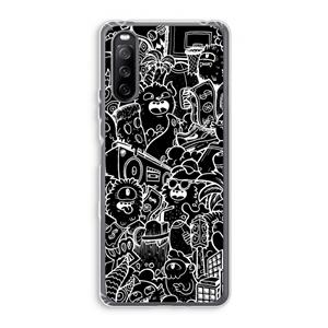 CaseCompany Vexx Black City : Sony Xperia 10 III Transparant Hoesje