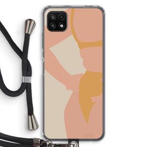 CaseCompany Bikini body: Samsung Galaxy A22 5G Transparant Hoesje met koord