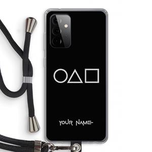 CaseCompany Squid Game: Samsung Galaxy A72 5G Transparant Hoesje met koord