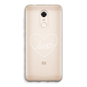 CaseCompany Best heart pastel: Xiaomi Redmi 5 Transparant Hoesje