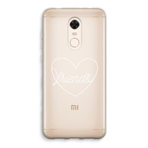 CaseCompany Friends heart pastel: Xiaomi Redmi 5 Transparant Hoesje