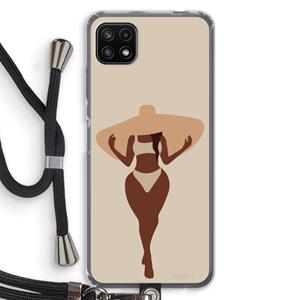 CaseCompany Let's get salty: Samsung Galaxy A22 5G Transparant Hoesje met koord