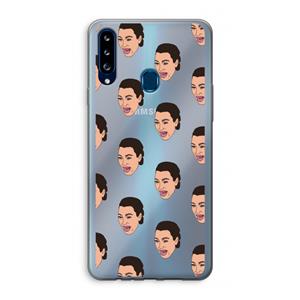 CaseCompany Ugly Cry Call: Samsung Galaxy A20s Transparant Hoesje