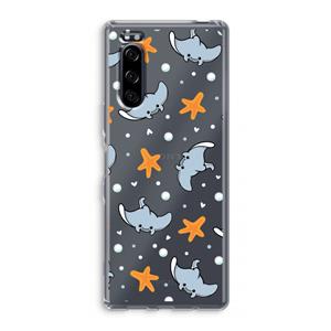 CaseCompany Manta: Sony Xperia 5 Transparant Hoesje
