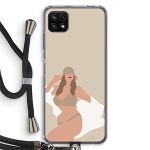 CaseCompany One of a kind: Samsung Galaxy A22 5G Transparant Hoesje met koord