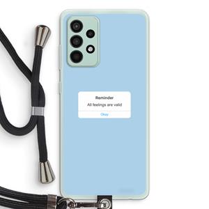 CaseCompany Reminder: Samsung Galaxy A52s 5G Transparant Hoesje met koord