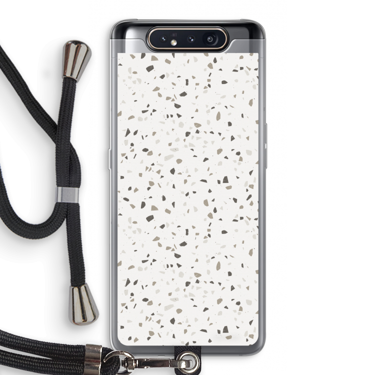 CaseCompany Terrazzo N°14: Samsung Galaxy A80 Transparant Hoesje met koord