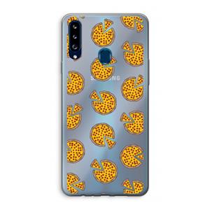 CaseCompany You Had Me At Pizza: Samsung Galaxy A20s Transparant Hoesje