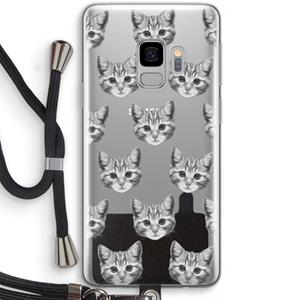 CaseCompany Kitten: Samsung Galaxy S9 Transparant Hoesje met koord