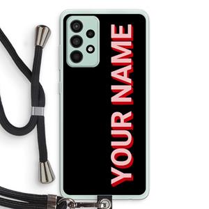 CaseCompany Namecase: Samsung Galaxy A52s 5G Transparant Hoesje met koord