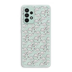 CaseCompany Zwanen: Samsung Galaxy A52s 5G Transparant Hoesje