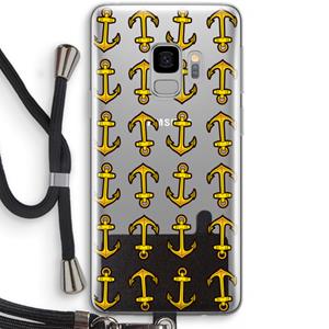 CaseCompany Musketon Anchor: Samsung Galaxy S9 Transparant Hoesje met koord