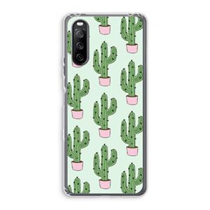 CaseCompany Cactus Lover: Sony Xperia 10 III Transparant Hoesje