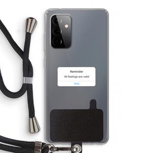 CaseCompany Reminder: Samsung Galaxy A72 5G Transparant Hoesje met koord