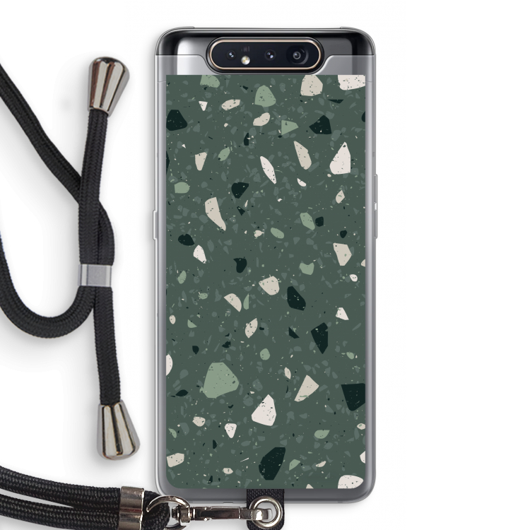 CaseCompany Terrazzo N°19: Samsung Galaxy A80 Transparant Hoesje met koord