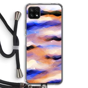 CaseCompany Donkere Wolken: Samsung Galaxy A22 5G Transparant Hoesje met koord