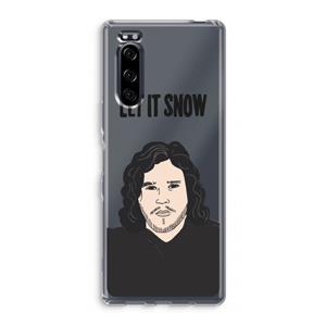 CaseCompany Let It Snow: Sony Xperia 5 Transparant Hoesje