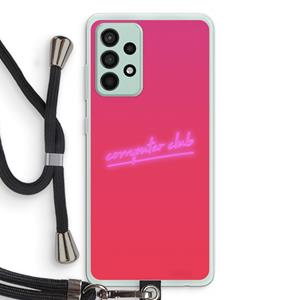 CaseCompany Vice Glow: Samsung Galaxy A52s 5G Transparant Hoesje met koord