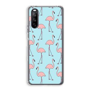 CaseCompany Anything Flamingoes: Sony Xperia 10 III Transparant Hoesje